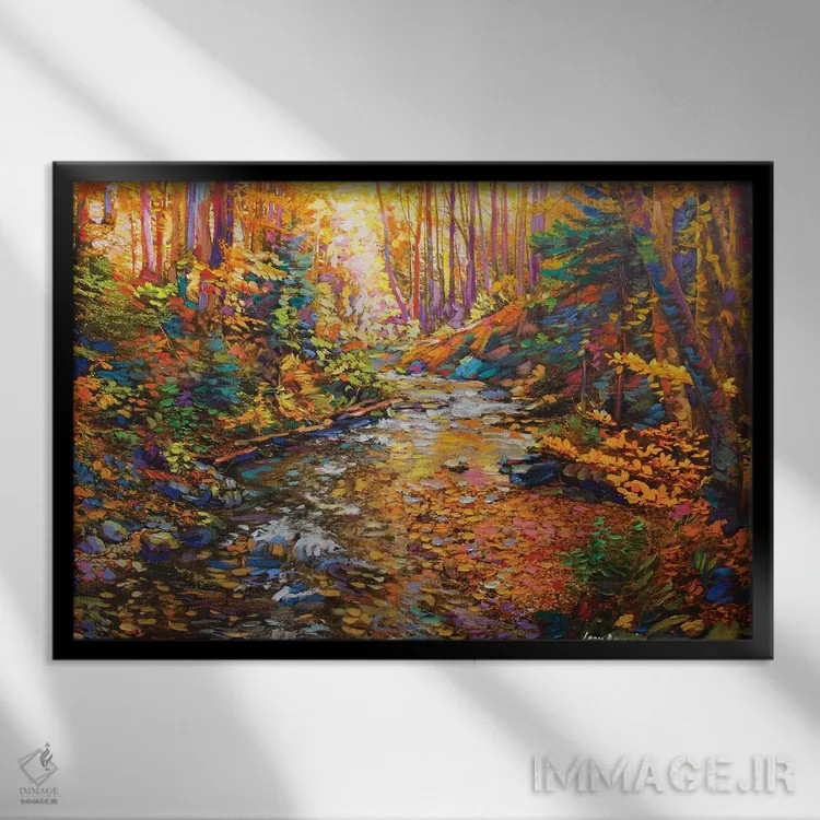 تابلو شکوه پاییز اثر لئون دوونیس - نمای قابدار مشکی