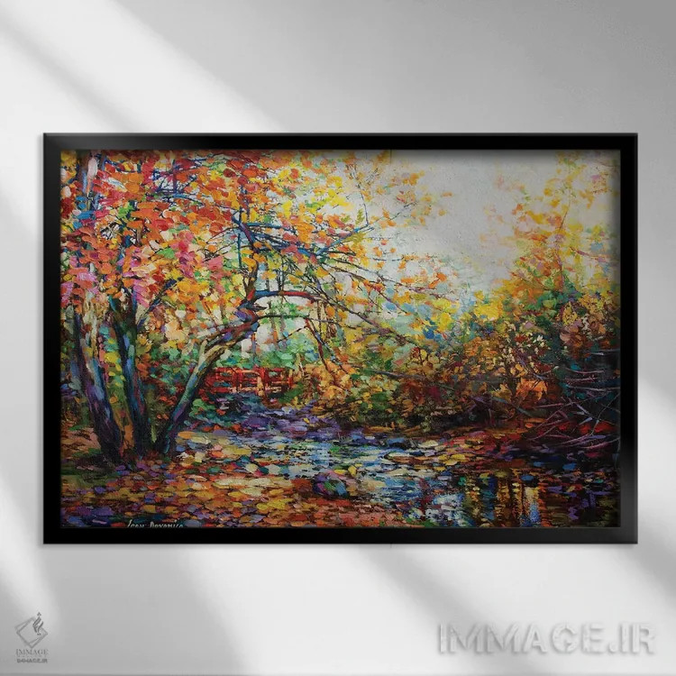 تابلو پل پنهان اثر لئون دوونیس - نمای قابدار مشکی