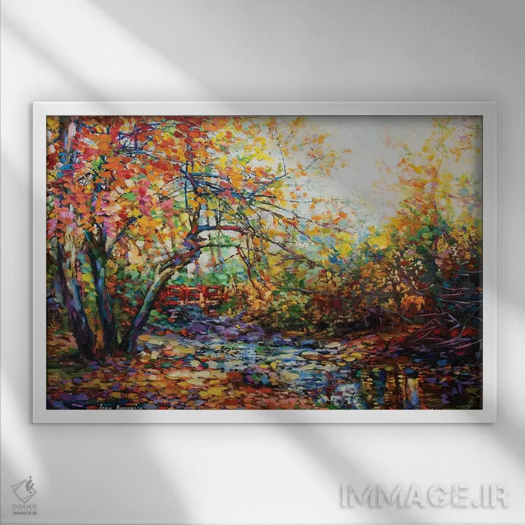 تابلو پل پنهان اثر لئون دوونیس - نمای قابدار سفید