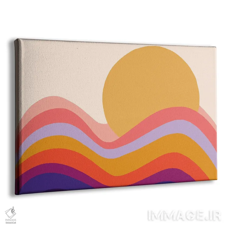 تابلو موجهای رترو ۲ اثر دومینیک واری - نمای پرسپکتیو محصول