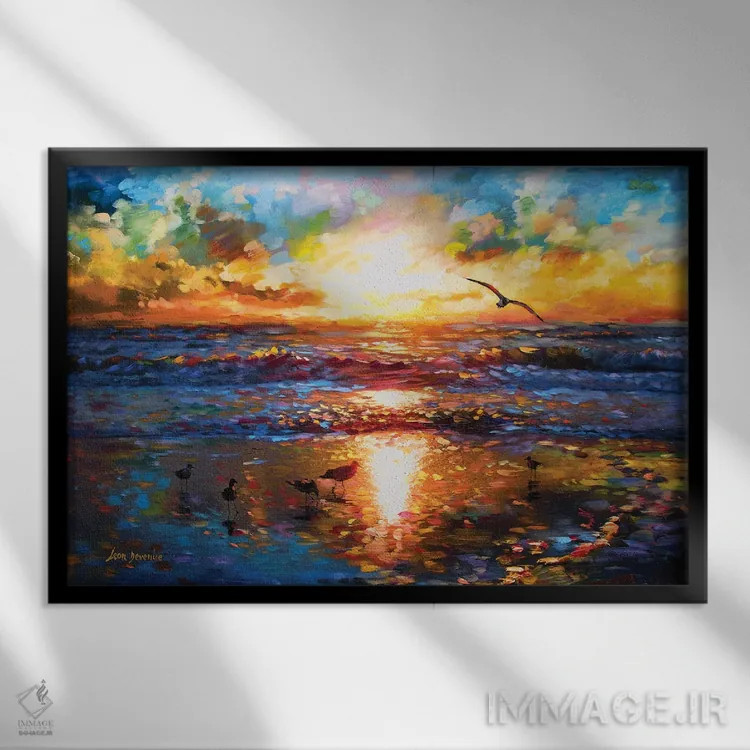 تابلو به سوی دریای آزادی اثر لئون دوونیس - نمای قابدار مشکی