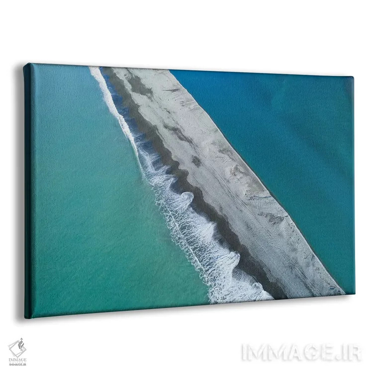 تابلو نوار شنی در دهانه رودخانه رکایا، مید کنتربری، جزیره جنوبی، نیوزیلند اثر دیوید وال - نمای پرسپکتیو محصول