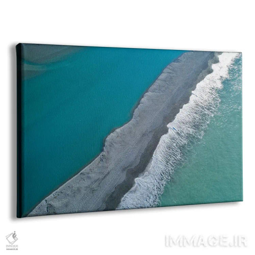 تابلو نوار شنی در دهانه رودخانه رکایا، مید کنتربری، جزیره جنوبی، نیوزیلند اثر دیوید وال - نمای پرسپکتیو محصول