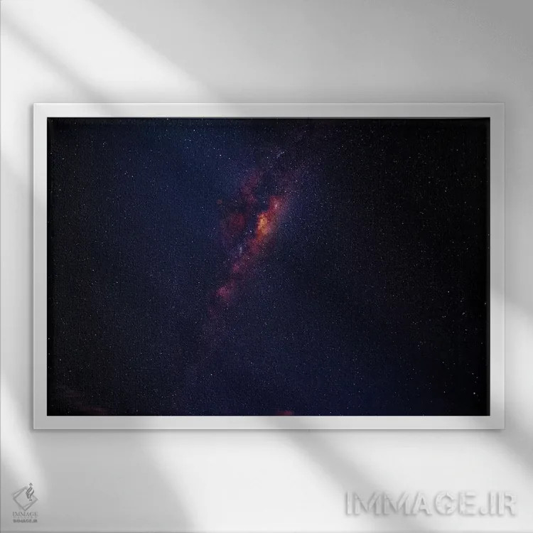 تابلو راه شیری اثر دیوید وولَن - نمای قابدار سفید