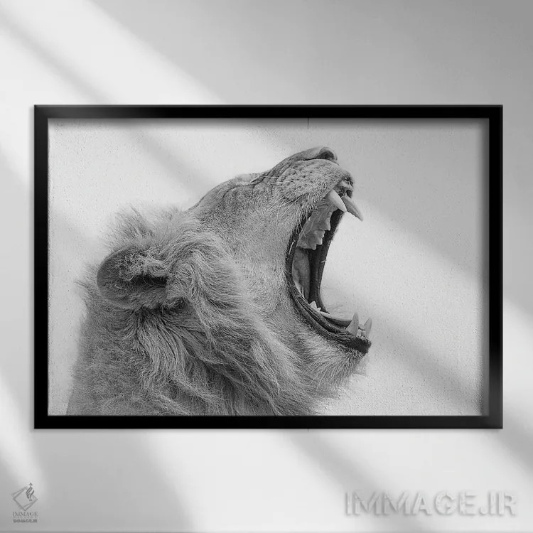 تابلو خمیازه کشیدن اثر دیوید وولَن - نمای قابدار مشکی