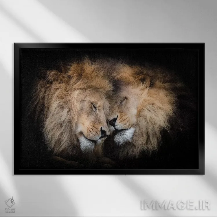 تابلو عشق برادری اثر دیوید وولَن - نمای قابدار مشکی