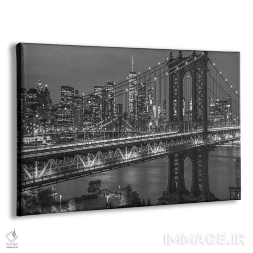 تابلو پل منهتن به صورت سیاه و سفید اثر دیلان واکر - نمای پرسپکتیو محصول