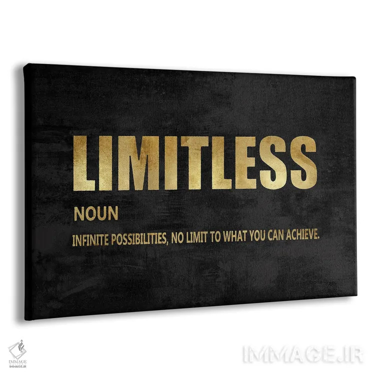 تابلو بیحد و مرز به طلا اثر جیمی مکداول - نمای پرسپکتیو محصول