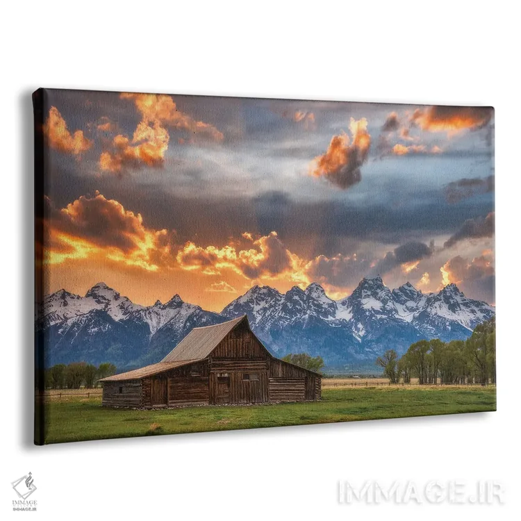 تابلو غروب آتشین اصطبل مولتون اثر دارن وایت فوتوگرافی (عکاس) - نمای پرسپکتیو محصول