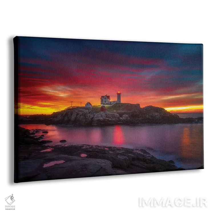 تابلو طلوع آفتاب بر فانوس دریایی نابل اثر دارن وایت فوتوگرافی (عکاس) - نمای پرسپکتیو محصول