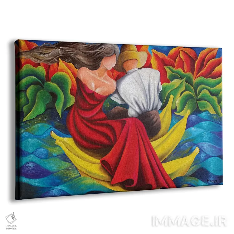 تابلو قایقرانی روی موزها اثر دیکسی میگز - نمای پرسپکتیو محصول