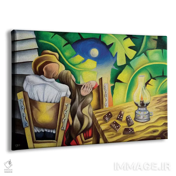 تابلو عشق در روستا اثر دیکسی میگز - نمای پرسپکتیو محصول