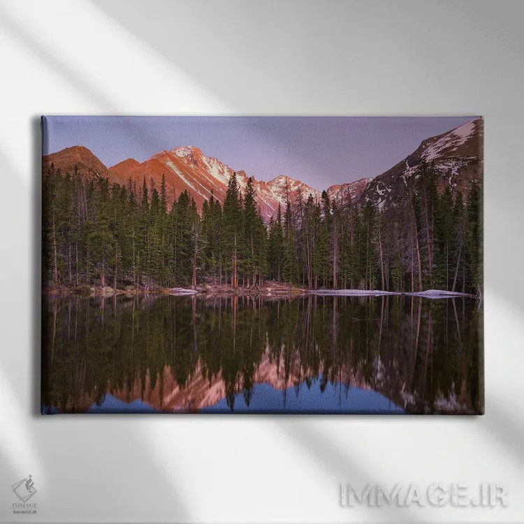 تابلو غروب آفتاب بر قله لانگز اثر دارن وایت فوتوگرافی (عکاس) - نمای روبهرو روی دیوار