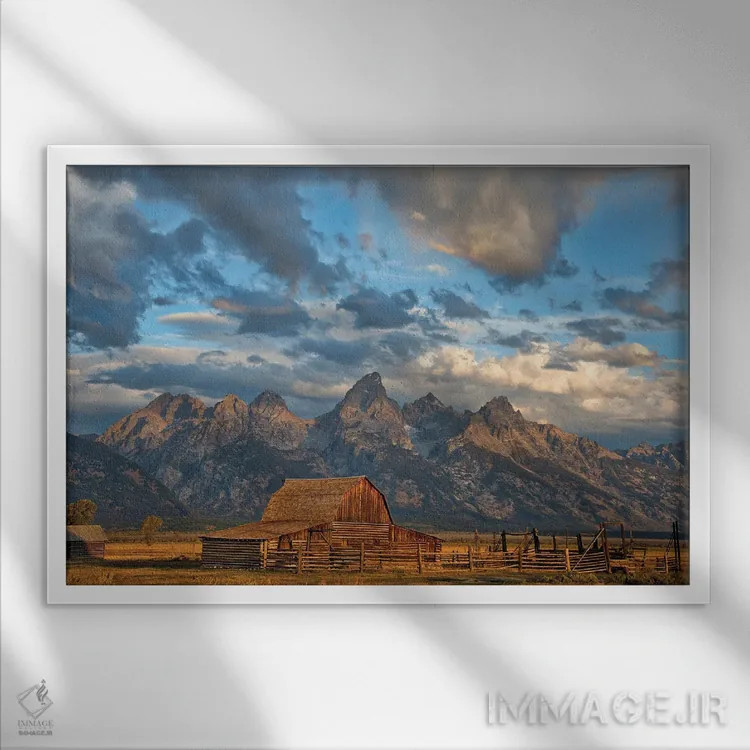 تابلو وایومینگ روستایی اثر دارن وایت فوتوگرافی (عکاس) - نمای قابدار سفید