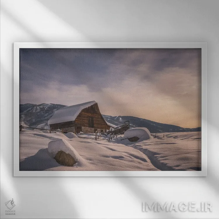 تابلو طلوع آفتاب در استیمبوت اسپرینگز اثر دارن وایت فوتوگرافی (عکاس) - نمای قابدار سفید