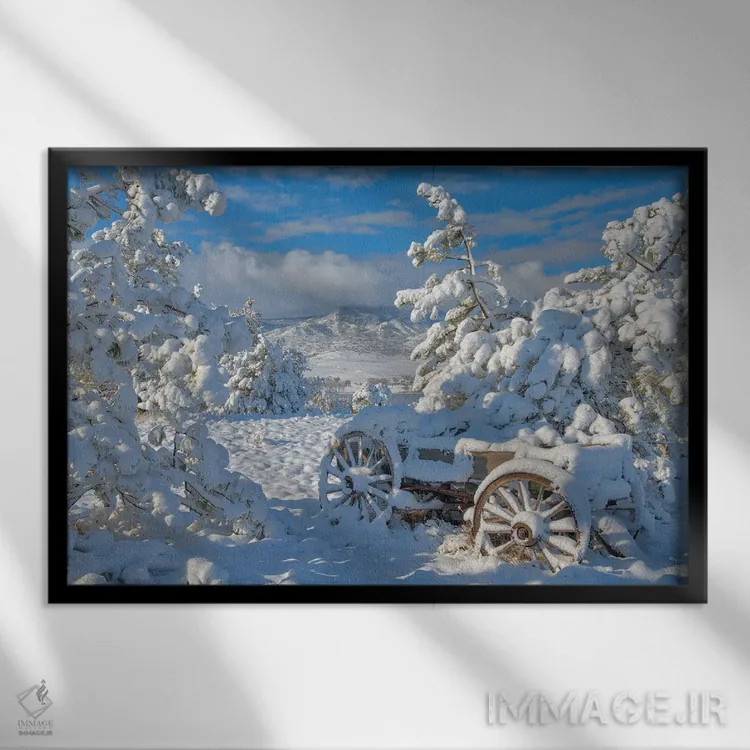 تابلو پارک شده برای زمستان اثر دارن وایت فوتوگرافی (عکاس) - نمای قابدار مشکی