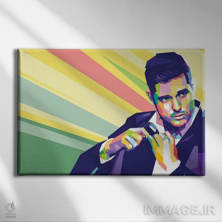 تابلو مایکل بوبله اثر دایات بانگای - نمای روبهرو روی دیوار