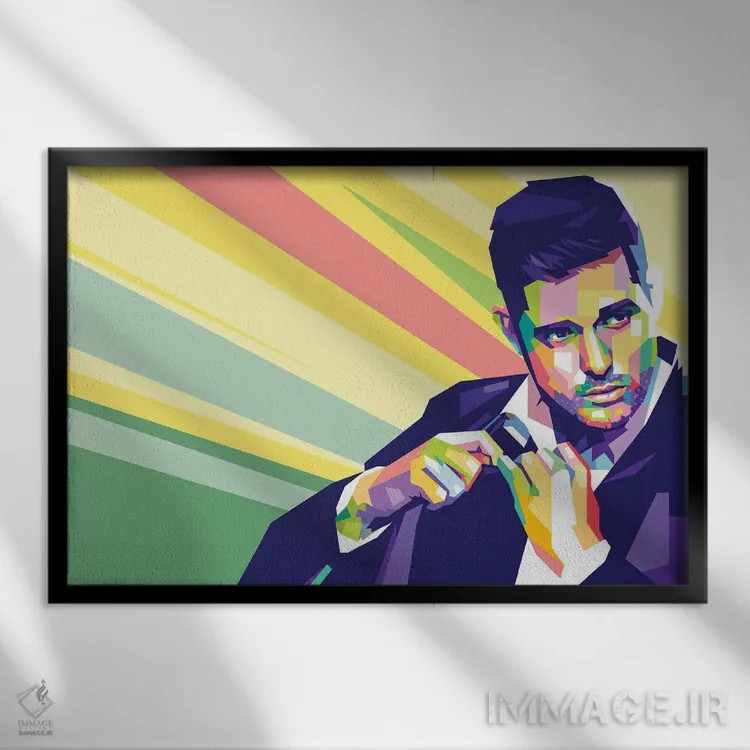 تابلو مایکل بوبله اثر دایات بانگای - نمای قابدار مشکی