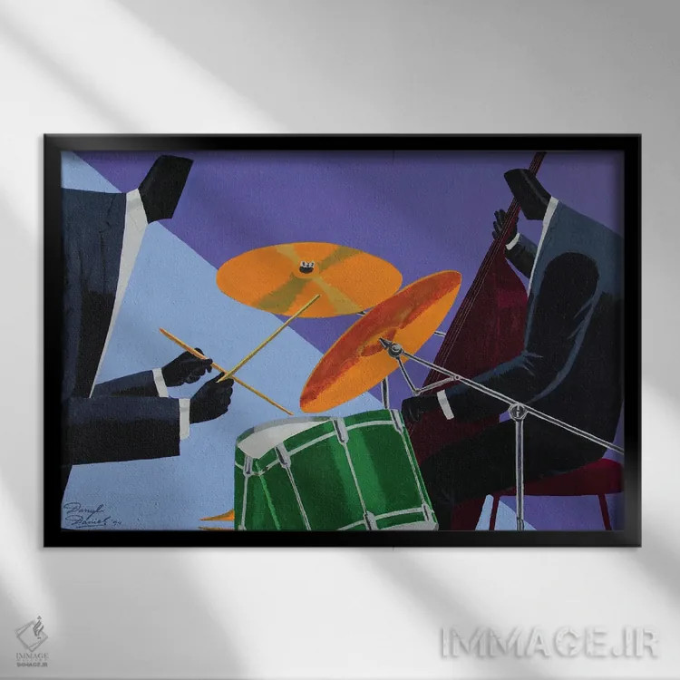 تابلو همراهان ریتم اثر دارل دنیلز - نمای قابدار مشکی