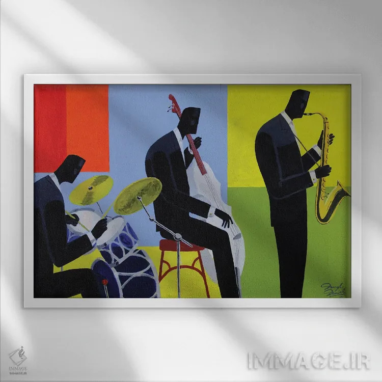 تابلو نوسان تراس اثر دارل دنیلز - نمای قابدار سفید