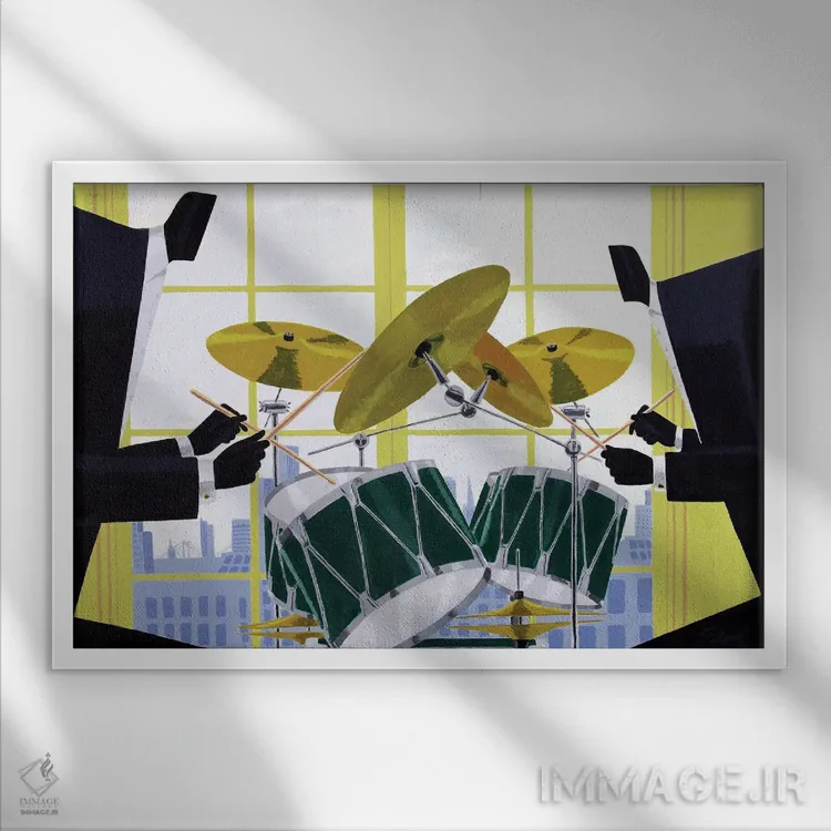 تابلو سرزنده اثر دارل دنیلز - نمای قابدار سفید