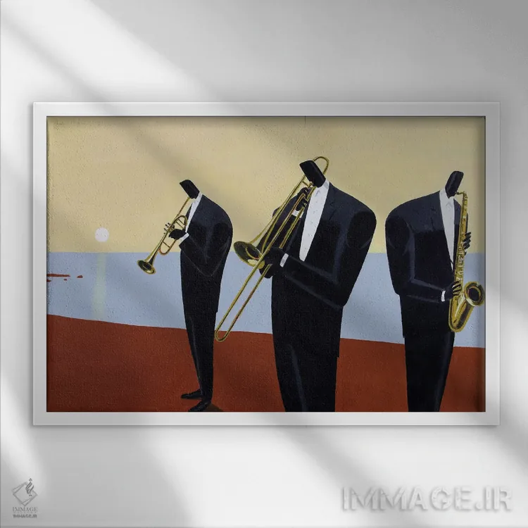 تابلو بادهای ساحلی اثر دارل دنیلز - نمای قابدار سفید