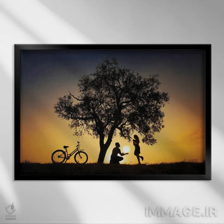 تابلو خورشید برای تو اثر دنیز انر - نمای قابدار مشکی