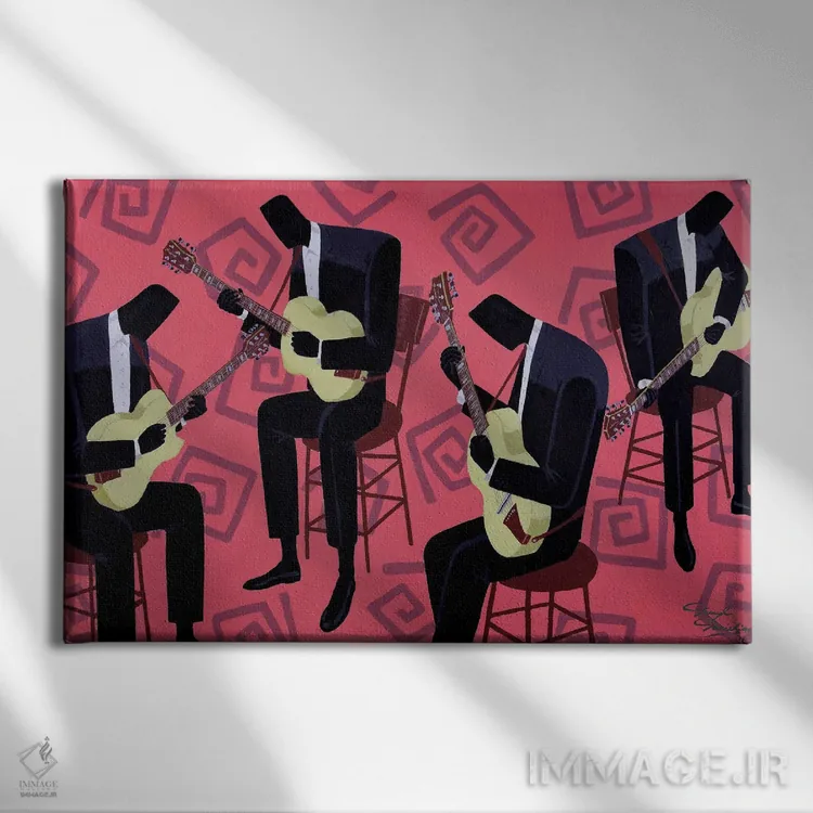 تابلو درمان با ریتم اثر دارل دنیلز - نمای روبهرو روی دیوار