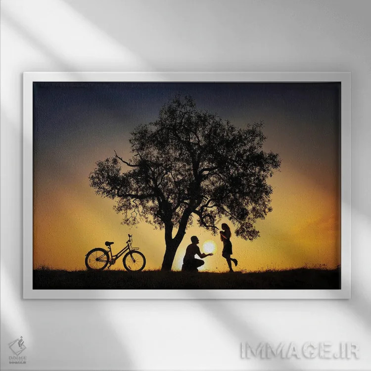 تابلو خورشید برای تو اثر دنیز انر - نمای قابدار سفید