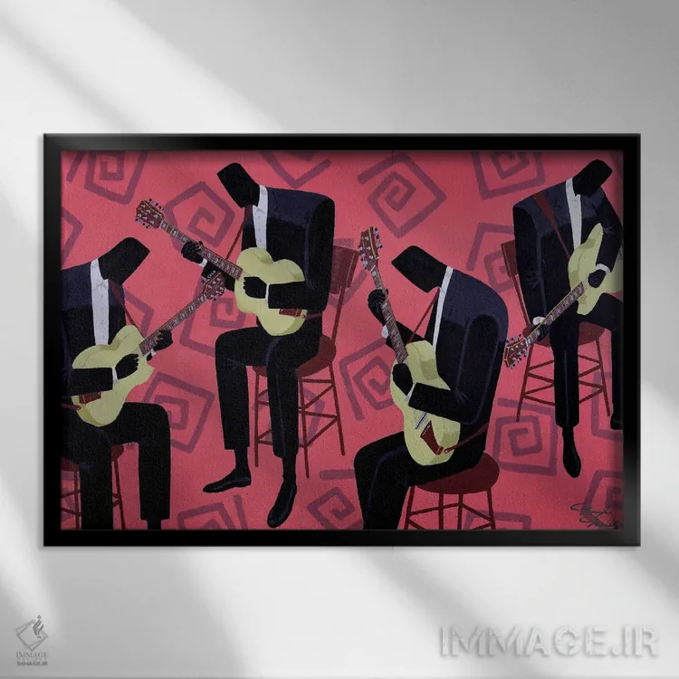 تابلو درمان با ریتم اثر دارل دنیلز - نمای قابدار مشکی