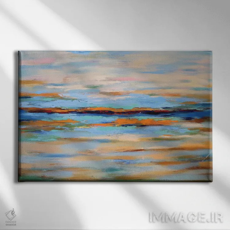 تابلو طبیعت بیجان دریایی抽象 اثر رباورهاا کریستوا - نمای روبهرو روی دیوار