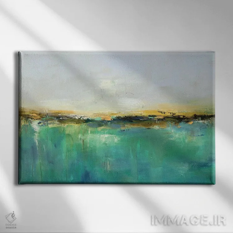 تابلو منظره انتزاعی ۱۹ اثر رباورهاا کریستوا - نمای روبهرو روی دیوار