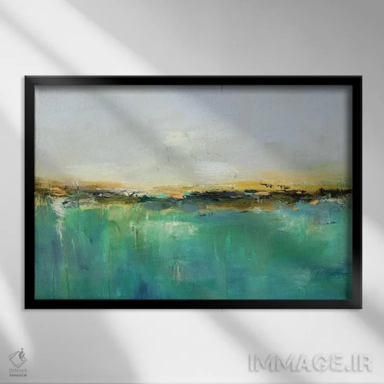 تابلو منظره انتزاعی ۱۹ اثر رباورهاا کریستوا - نمای قابدار مشکی