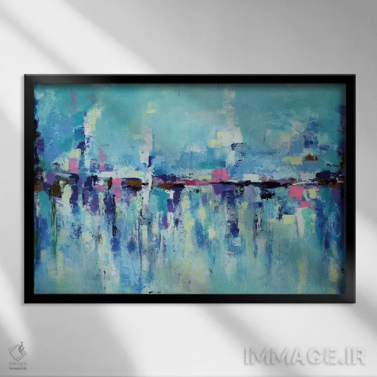 تابلو طبیعت بیجان دریایی抽象 دهم اثر رباورهاا کریستوا - نمای قابدار مشکی