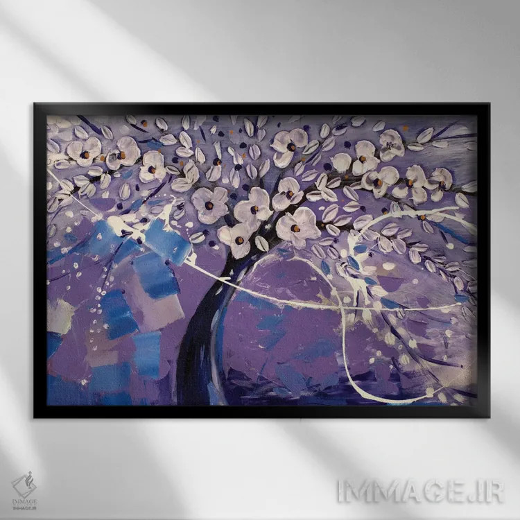 تابلو رویای بنفش اثر رباورهاا کریستوا - نمای قابدار مشکی