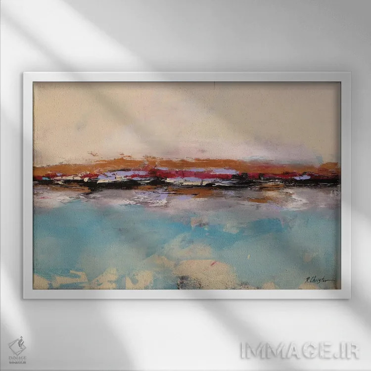 تابلو منظرهٔ دریا اثر رباورهاا کریستوا - نمای قابدار سفید