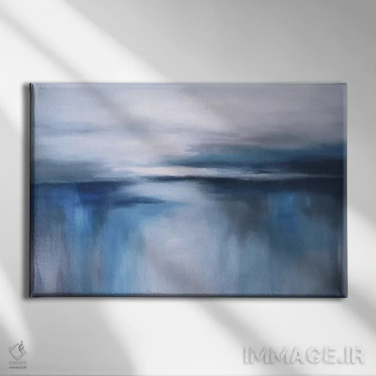 تابلو منظرهٔ انتزاعی دریا بیست و چهار اثر رباورهاا کریستوا - نمای روبهرو روی دیوار