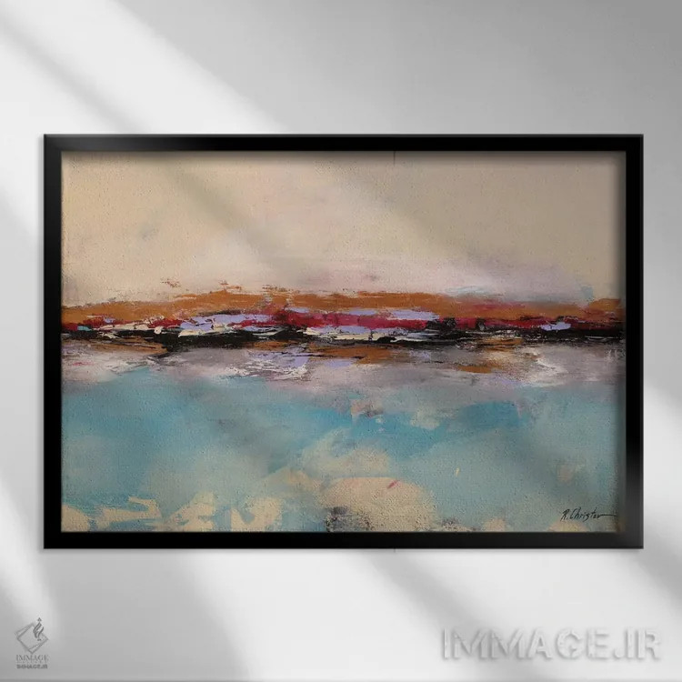تابلو منظرهٔ دریا اثر رباورهاا کریستوا - نمای قابدار مشکی
