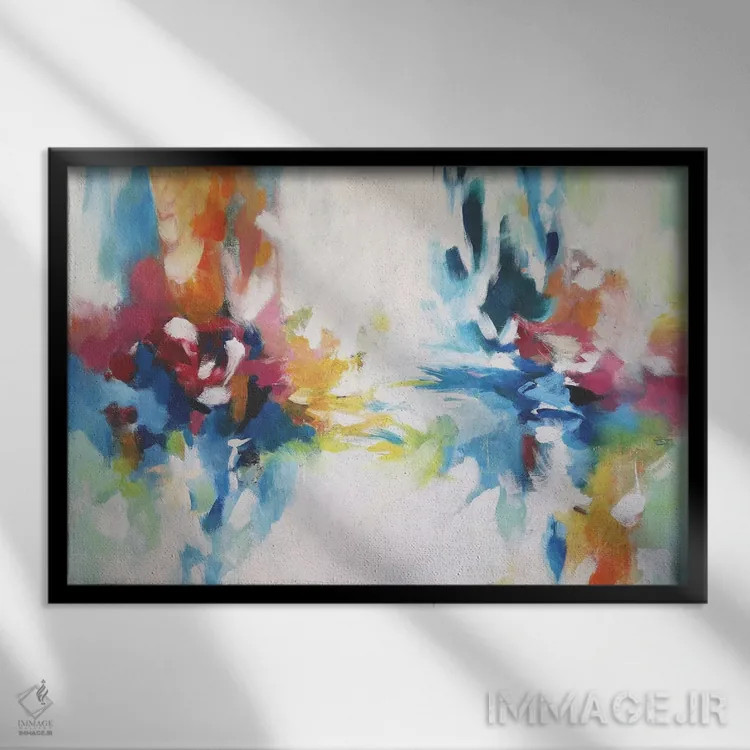 تابلو باغ انتزاعی هشت اثر رباورهاا کریستوا - نمای قابدار مشکی