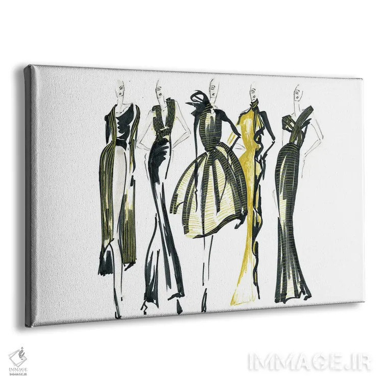 تابلو صف طلایی II اثر الی عظیزیان - نمای پرسپکتیو محصول