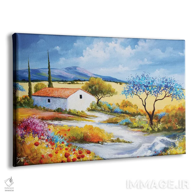 تابلو کابانون در لوبغون (کلبه در منطقه لوبغون فرانسه) اثر اریک برونی - نمای پرسپکتیو محصول
