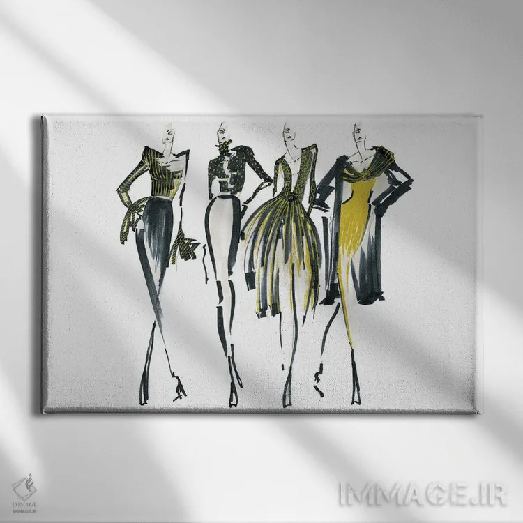 تابلو صف طلایی I اثر الی عظیزیان - نمای روبهرو روی دیوار