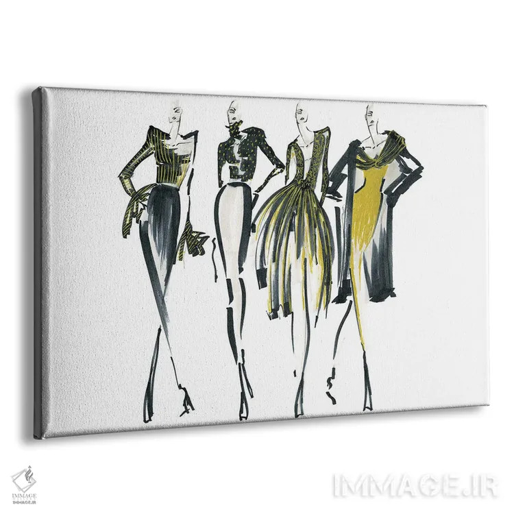 تابلو صف طلایی I اثر الی عظیزیان - نمای پرسپکتیو محصول