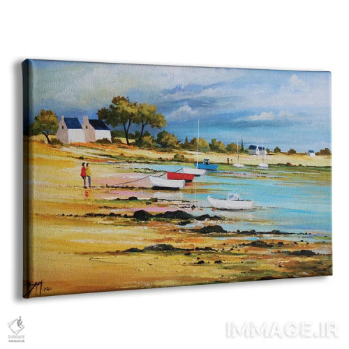 تابلو قایقهای ماهیگیری در جزر اثر اریک برونی - نمای پرسپکتیو محصول