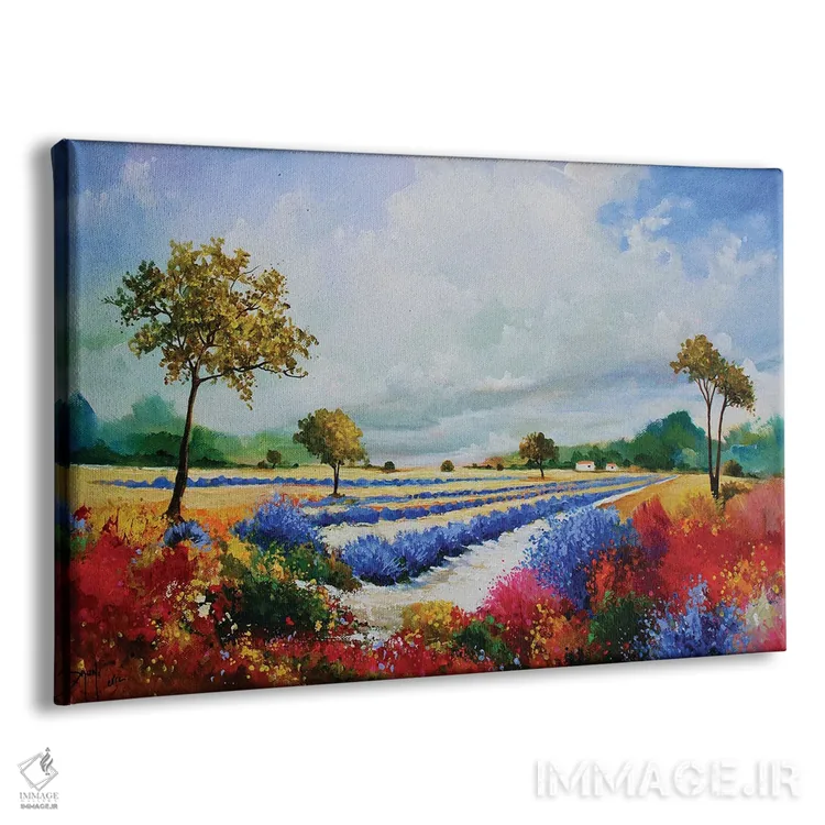 تابلو اسطوخودوسها و بوتههای رنگی اثر اریک برونی - نمای پرسپکتیو محصول