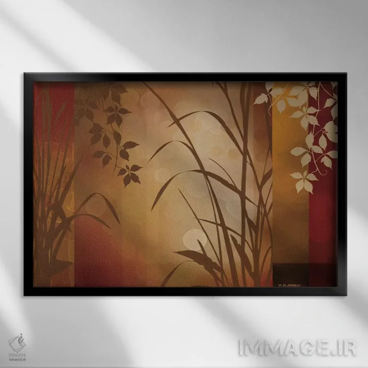 تابلو سیلوئت کاهگونی اثر ادوارد آپاریسیو - نمای قابدار مشکی