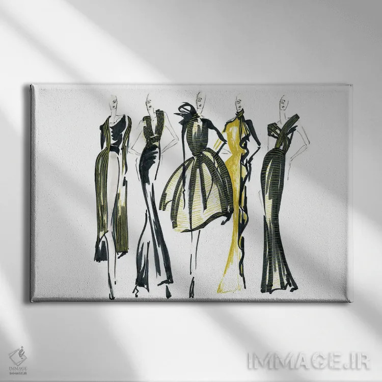 تابلو صف طلایی II اثر الی عظیزیان - نمای روبهرو روی دیوار