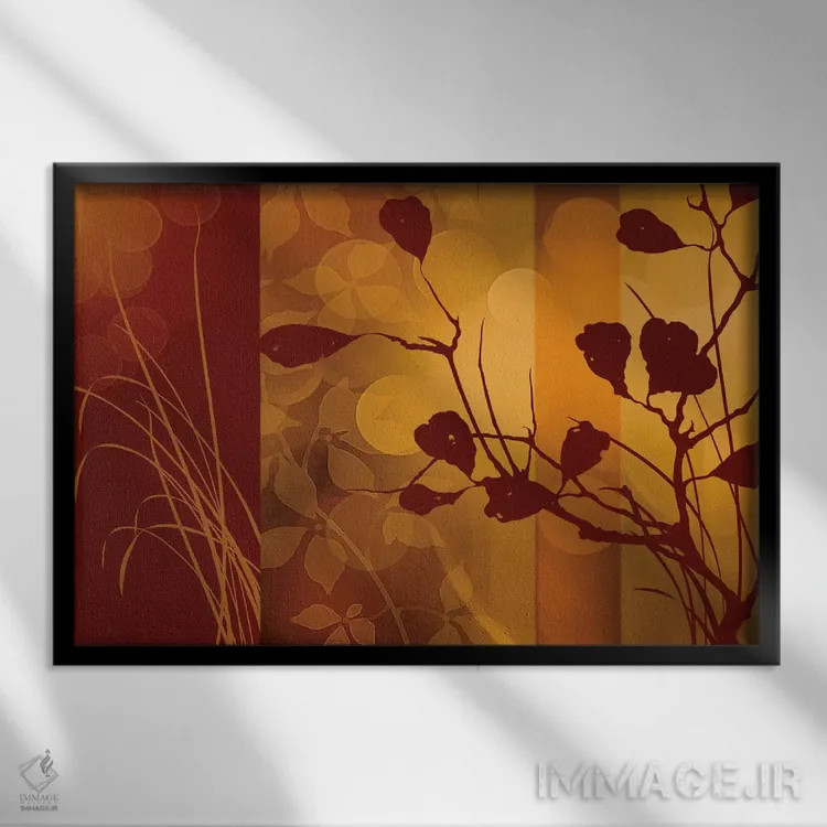 تابلو سیلوئت سرخ اثر ادوارد آپاریسیو - نمای قابدار مشکی