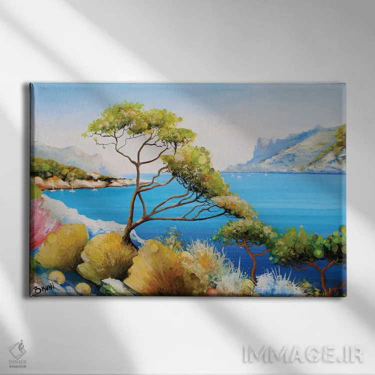 تابلو کالانک سورمیو (خلیج کوچکی در فرانسه) اثر اریک برونی - نمای روبهرو روی دیوار