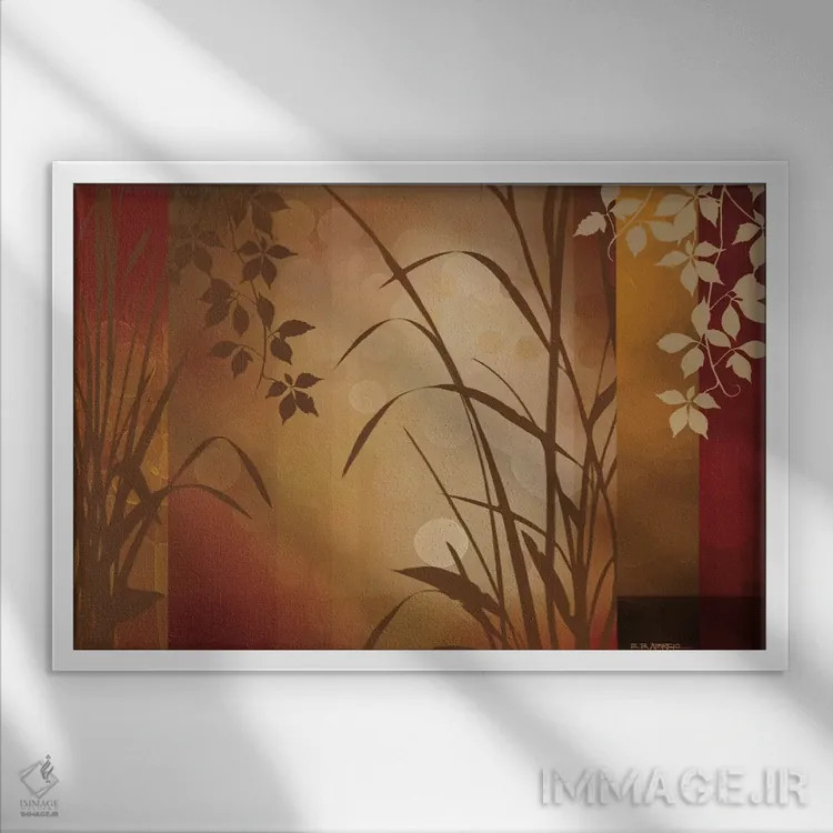 تابلو سیلوئت کاهگونی اثر ادوارد آپاریسیو - نمای قابدار سفید